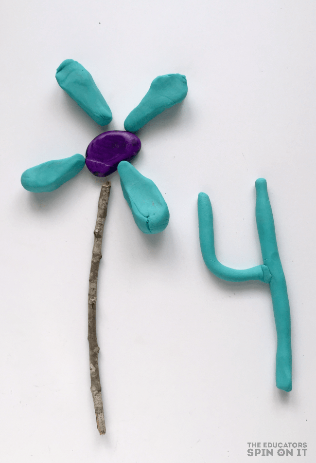 Playdough Flower Math Game for Kids