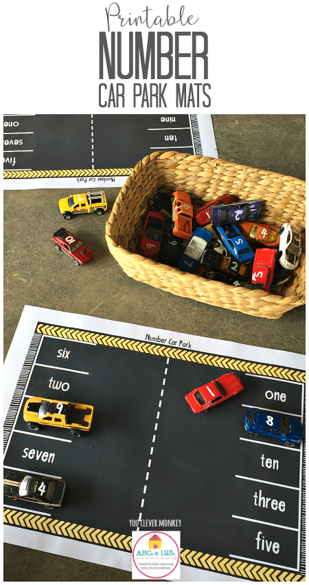 Printable car play mats with numbers - NurtureStore