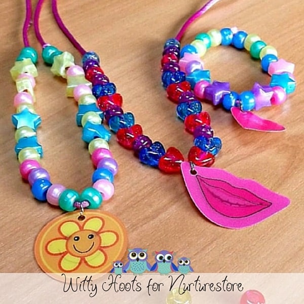 Pretty repeating patterns jewellery craft for kids - NurtureStore