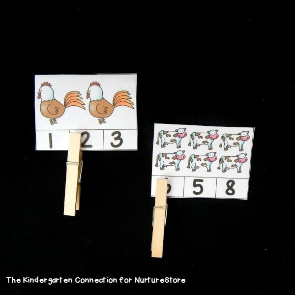 clothes pin counting game printable