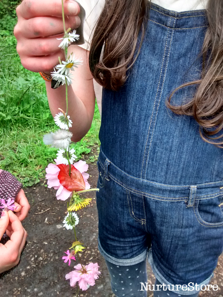 flower garlands woodland craft