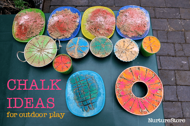 outdoor play ideas using chalk