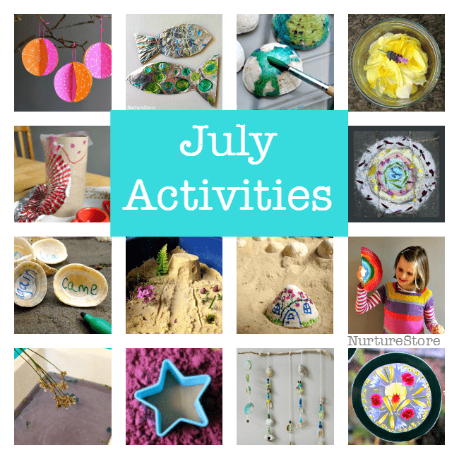 July activity plans :: summer bucket list ideas :: things to do with kids in July :: seasonal activity calendar :: summer screen free play ideas