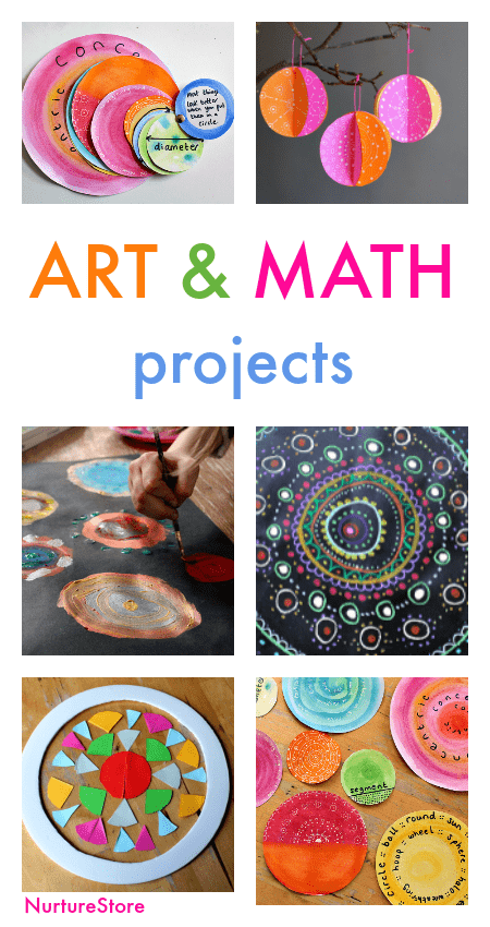 Art and math projects about circles :: art and math lesson plans :: ideas for STEAM lessons
