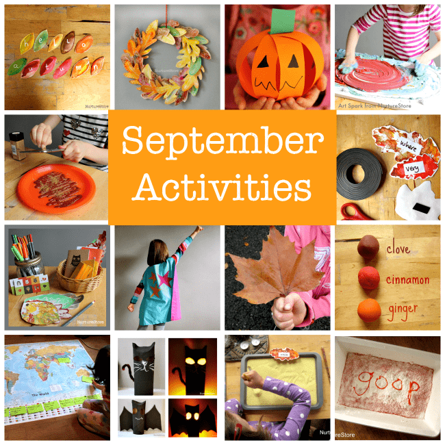 September activity plans :: fall crafts and activities :: things to do with kids in September :: seasonal activity calendar :: fall homeschool plans
