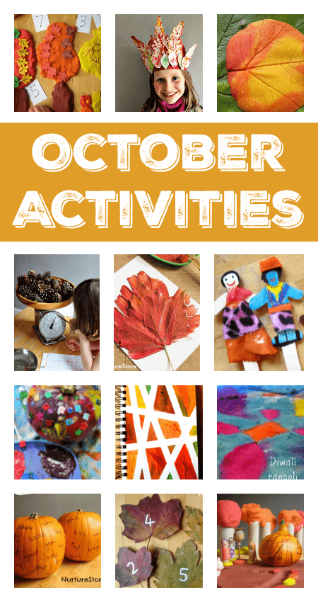 October activity plans :: fall crafts and activities :: things to do with kids in October :: seasonal activity calendar :: fall homeschool plans