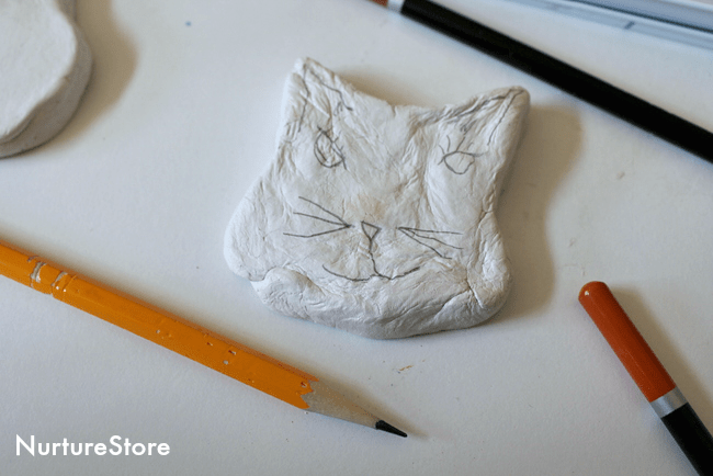 Purrfectly cute cat craft using air drying clay - NurtureStore