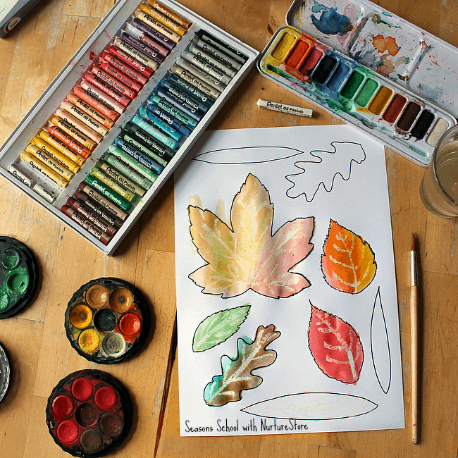 How to Make Fall Leaf Art with Chalk Pastels