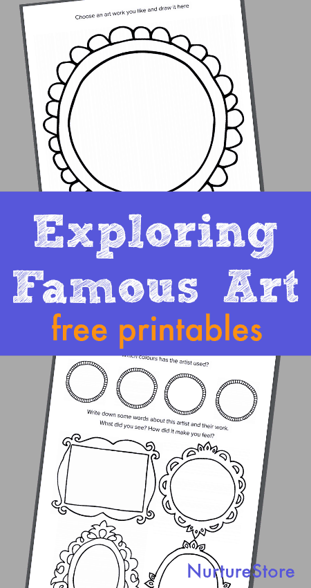 children's art appreciation lesson printables, exploring famous art with children