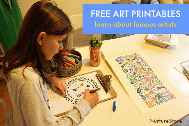 famous artist printables for children