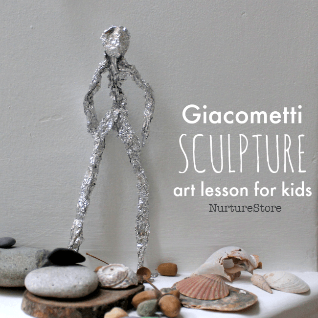 Giacometti sculpture art project for kids - NurtureStore