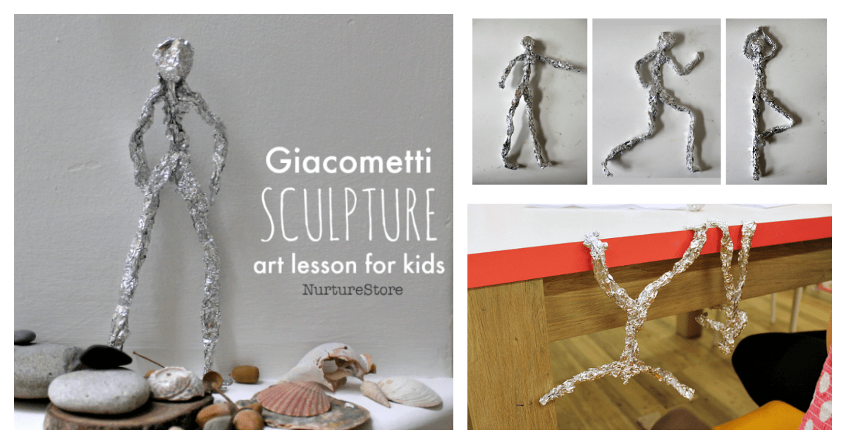 Giacometti art lesson :: sculpture project for kids 