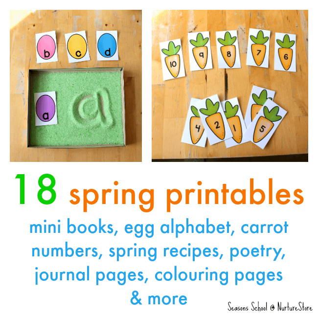 Spring printables for homeschool and classroom, spring lapbooks, spring math printables, spring literacy printables, spring journal pages printables