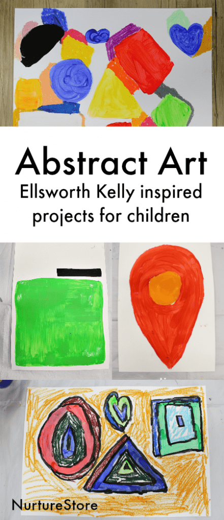 Ellsworth Kelly abstract art project for children, what is abstract art, minimalism art project for children, 