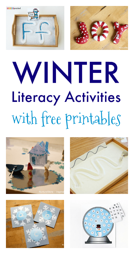 Winter literacy printables free, winter literacy centres