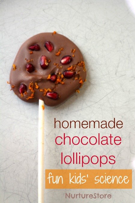 homemade chocolate lollipops