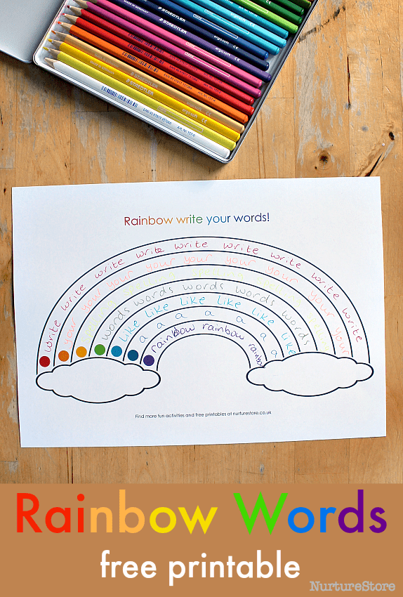 Printable Rainbow Writing Brengosfilmitali