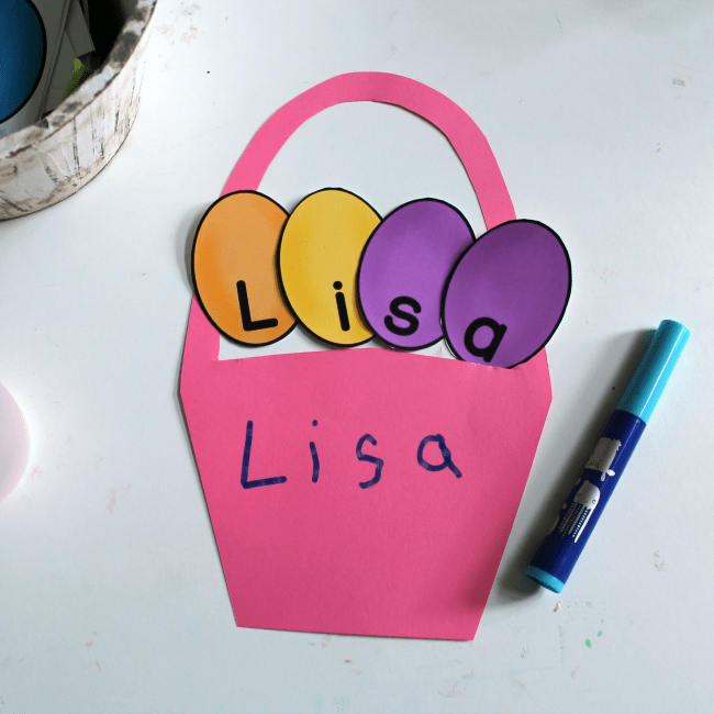 easter theme name activity printable