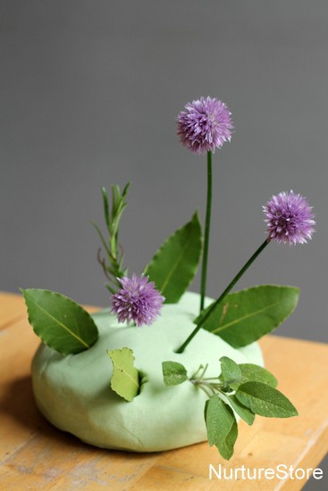 play dough with herbs