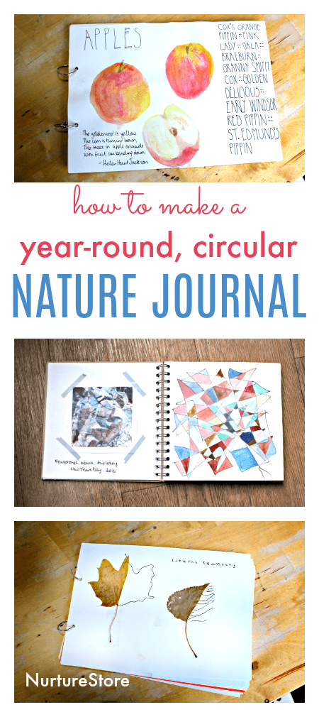 how to make a year round circular nature journal diy