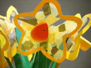 Contact paper daffodil craft - NurtureStore