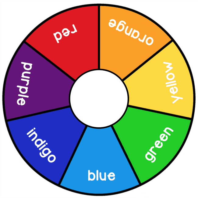 rainbow color wheel printable