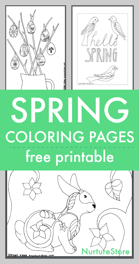 Spring coloring sheets printables for children - NurtureStore