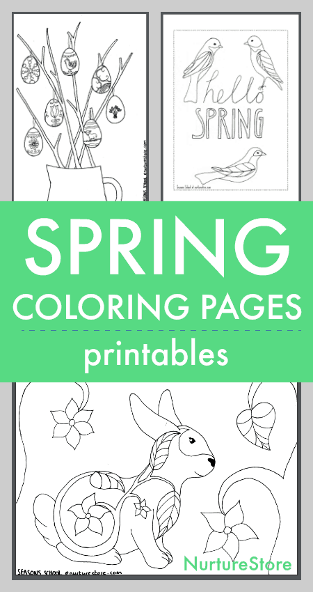 Printable spring coloring pages, Easter bunny coloring sheets