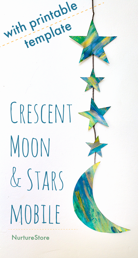 crescent moon and star outline