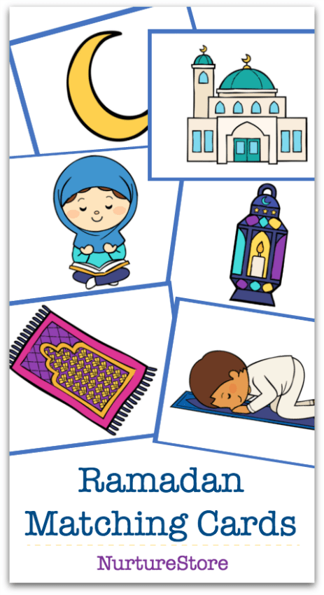 ramadan printable for children matching picture cards