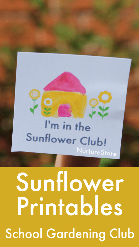 school gardening sunflower printables, sunflower lessons ideas