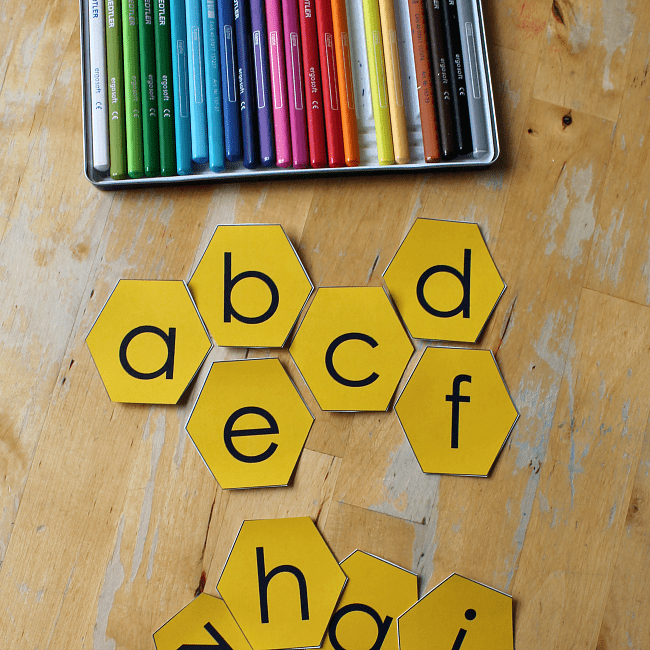 honeycomb alphabet printable sq