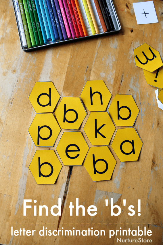 letter b discrimination printable