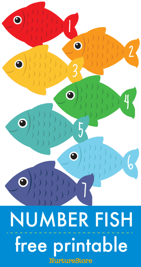 number fish free printable math counting cards nurturestore