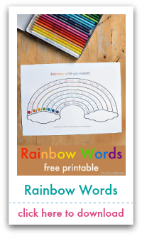 rainbow words
