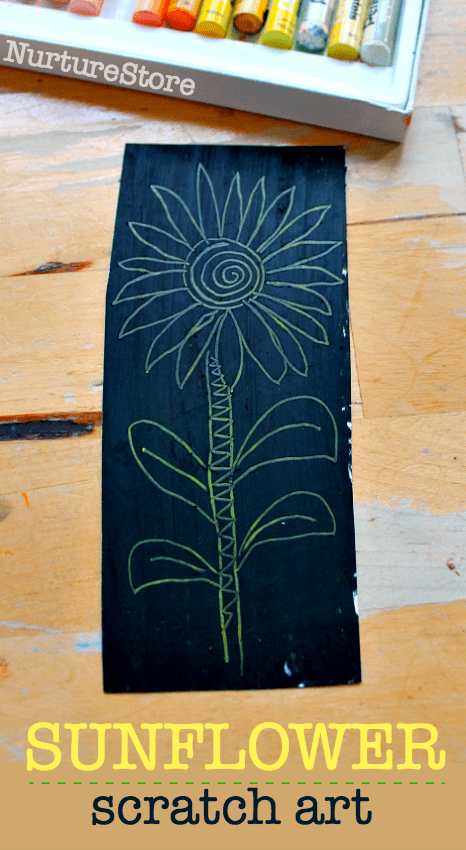 Chalk Sunflower Art Project for Kids 