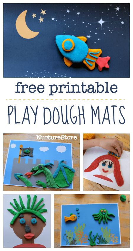 free play dough printable play mats