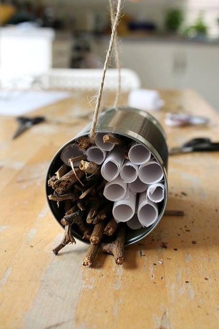 How to make a simple bee house for mason bees - NurtureStore