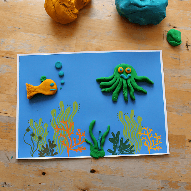 Under the sea play dough play mat printable - NurtureStore