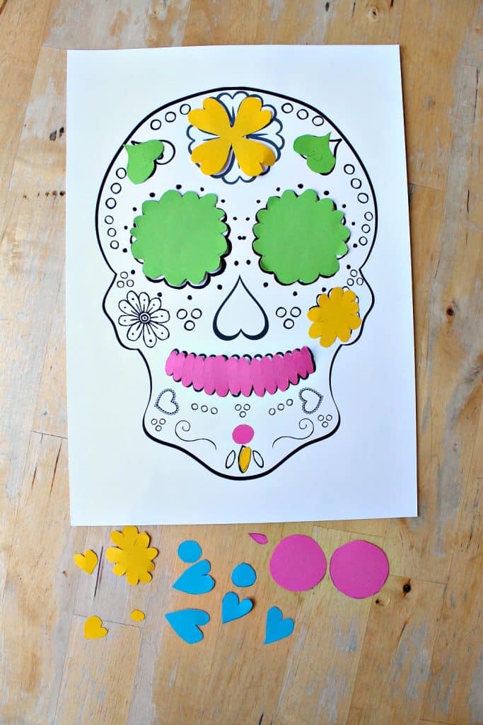 day of the dead skull art project