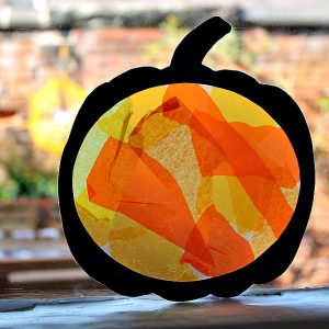 Easy Pumpkin Suncatcher Craft With Printable Template - Nurturestore