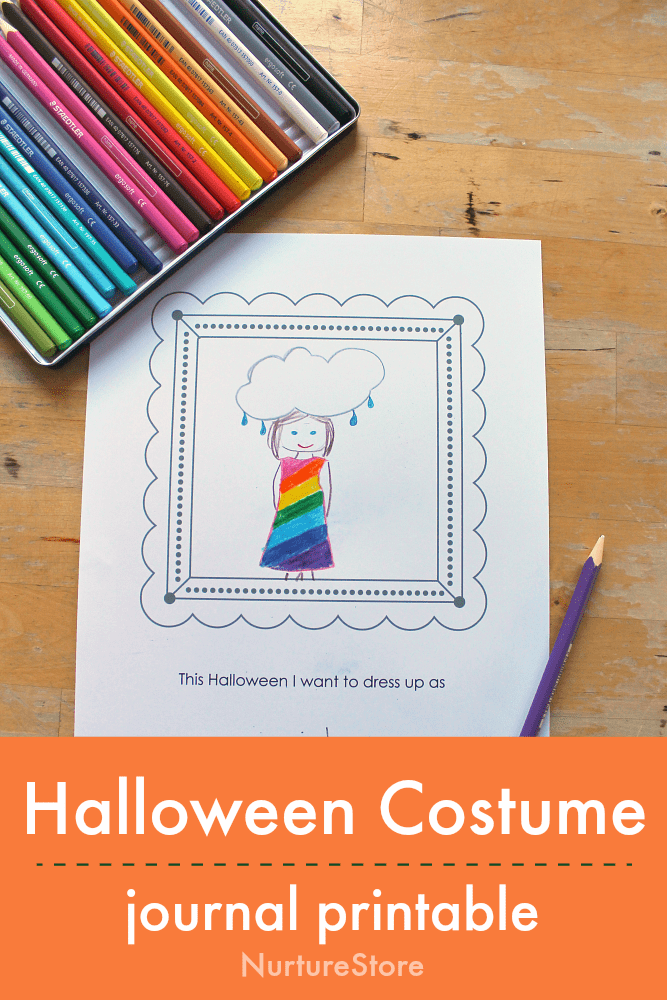 halloween costume journal printable writing prompt