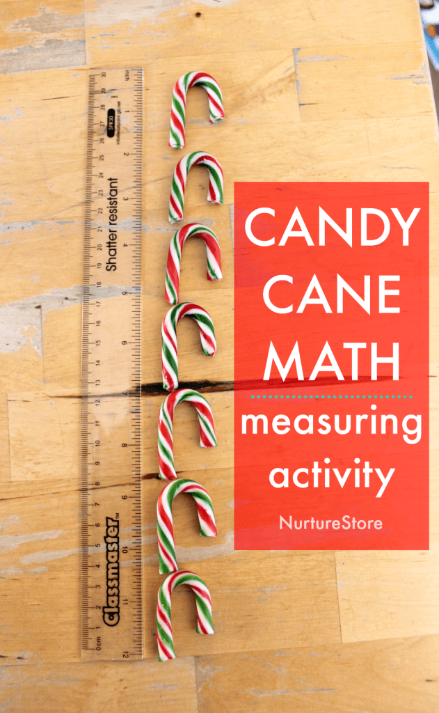 candy cane math measuring activity