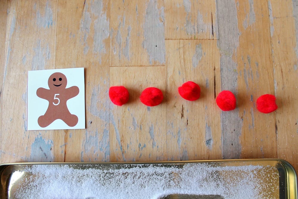 gingerbread men math unit counting game