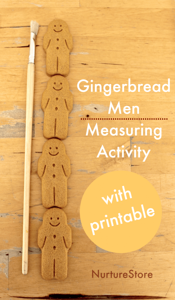 gingerbread men measuring activity printables