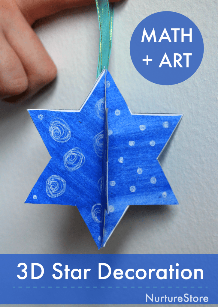 3d star decoration math art lesson