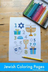 Printable Jewish coloring pages for Hanukkah - NurtureStore