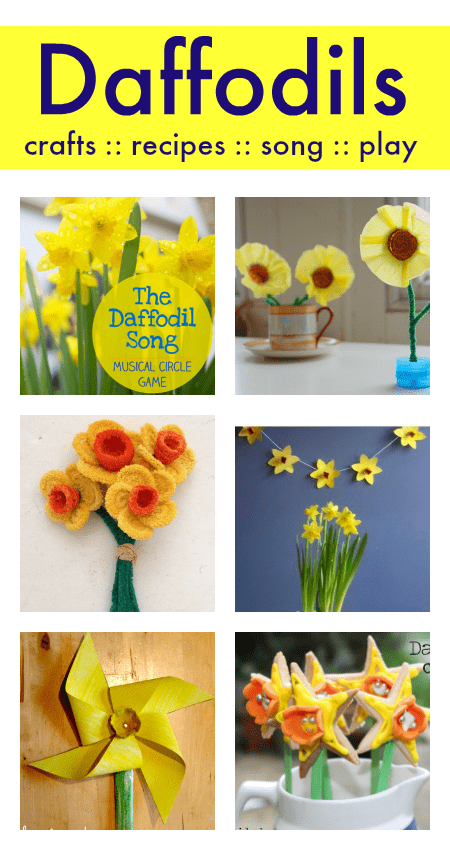 easy daffodil crafts, daffodil theme activities for preschool