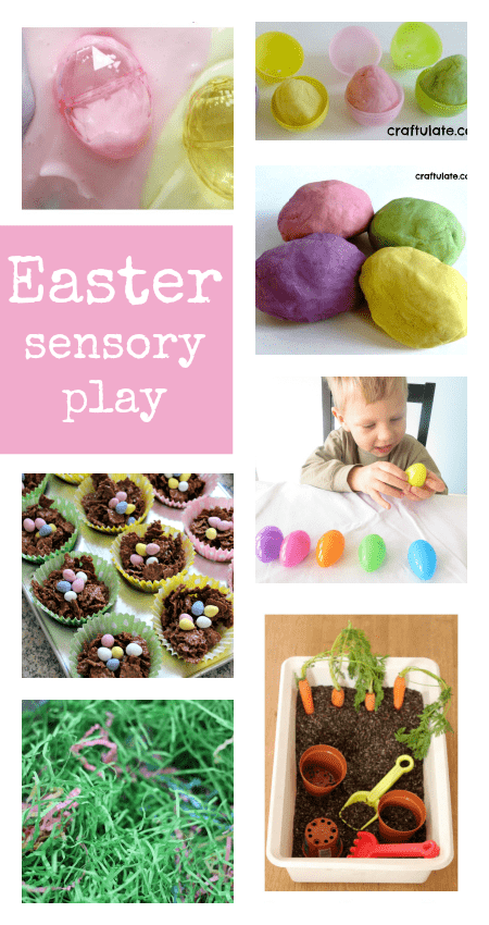simple Easter sensory play ideas, spring sensory play