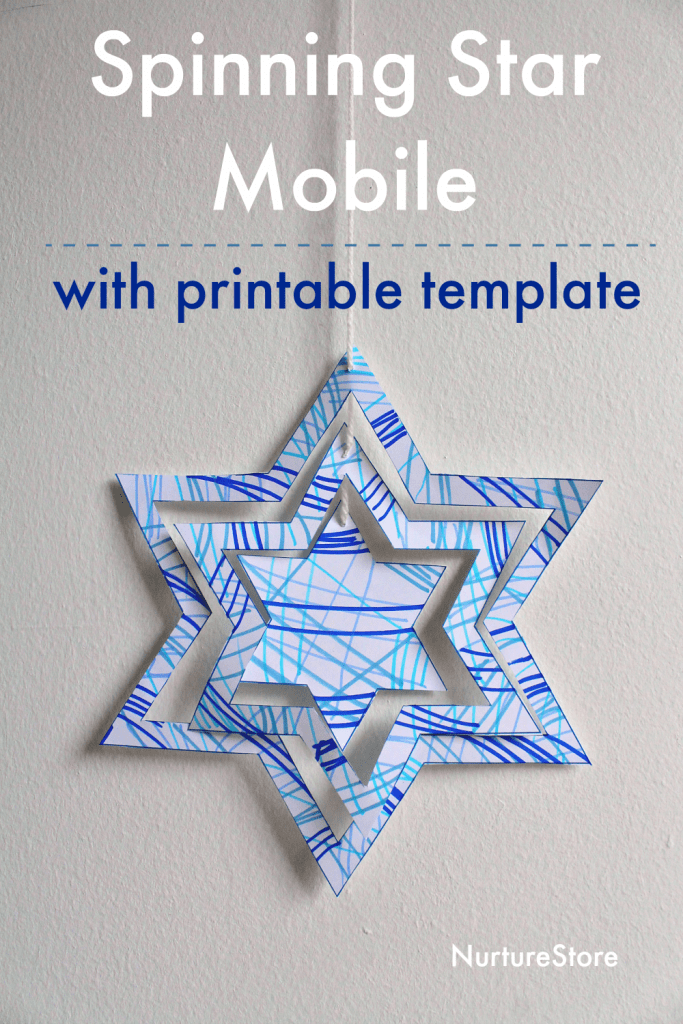 easy star mobile craft printable template